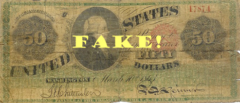Baker Smith's counterfeit $50 note