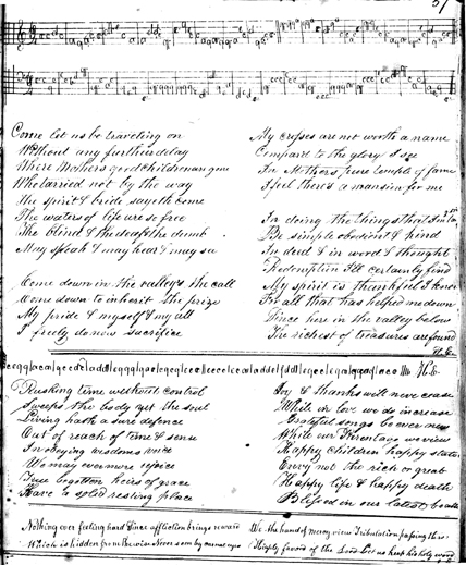 Song from Betsy Smith's Shaker hymnal (MSS 143, Box 1, Folder 3)