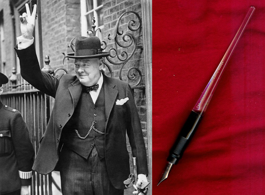 Winston Churchill; signing pen for his honorary U.S. citizenship proclamation