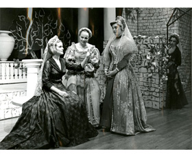 Alice Chumbley (far left), Former Miss Kentucky, as Hero in Much Ado About Nothing, 1959/1960