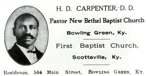 Reverend Henry D. Carpenter was a leader in the Bowling Green NAACP.