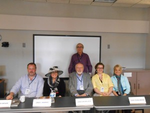 Brian Coutts with cookbook authors (left to right) Gaylord Brewer, Linda Hawkins, John van Willigen, Fiona Young-Brown, and Aimee Zaring