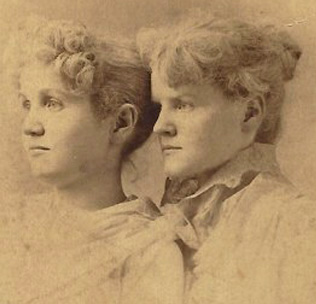May Carpenter (right), with a friend
