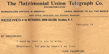 Hamp Coombs's 1908 telegram