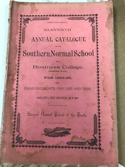 Southern Normal School Catalog 1884-85